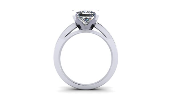 Tapered Solitaire Engagement Ring