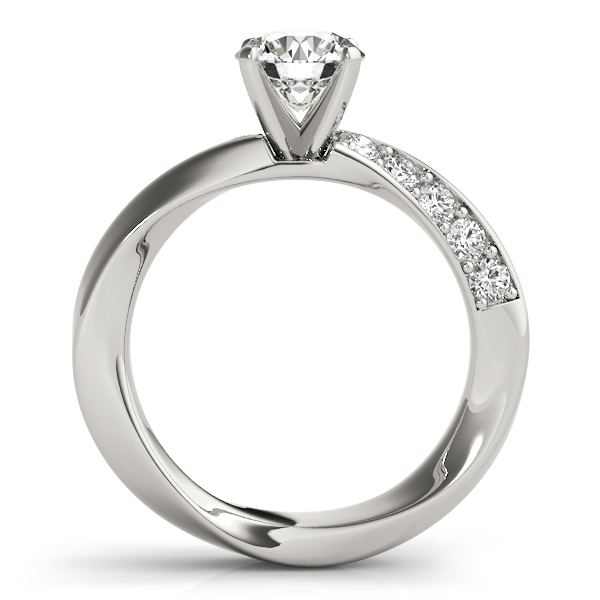 Asymmetrical Diamond Engagement Ring