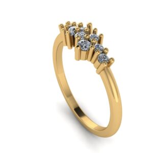Diamond Cluster Wedding Ring