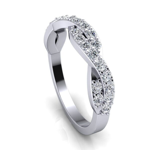 Diamond Crossover Ring