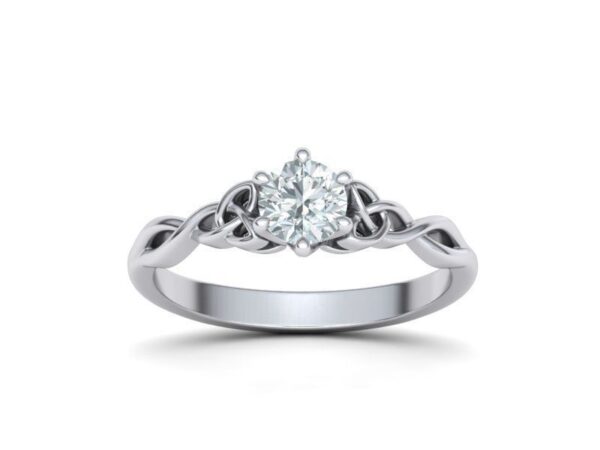 Triquetra Solitaire Engagement Ring