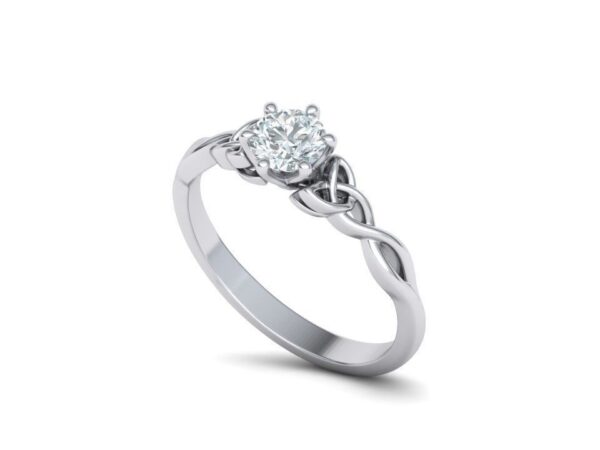 Triquetra Solitaire Engagement Ring