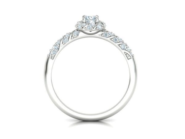Twisting Halo Engagement Ring