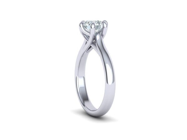 Six Prong Trellis Engagement Ring