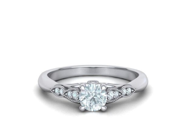 Peekaboo Cathedral Engagement Ring