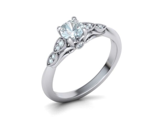 Peekaboo Cathedral Engagement Ring