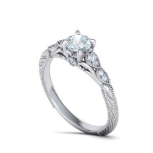 Peekaboo Cathedral Engagement Ring