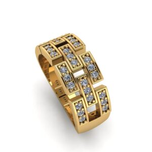Diamond Interlocking Wedding Ring