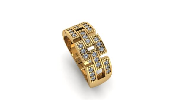Diamond Interlocking Wedding Ring