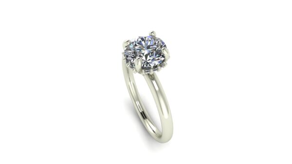 Belted Solitaire Engagement Ring