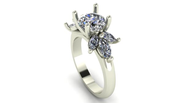 Marquise Cluster Engagement Ring