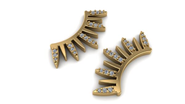 Semi-Circle Diamond Earrings