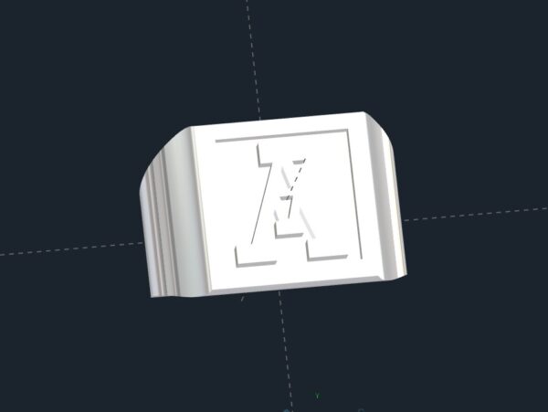 Stylized Initials Signet Ring