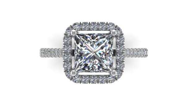Halo Cushion Engagement Ring