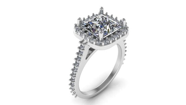 Halo Cushion Engagement Ring