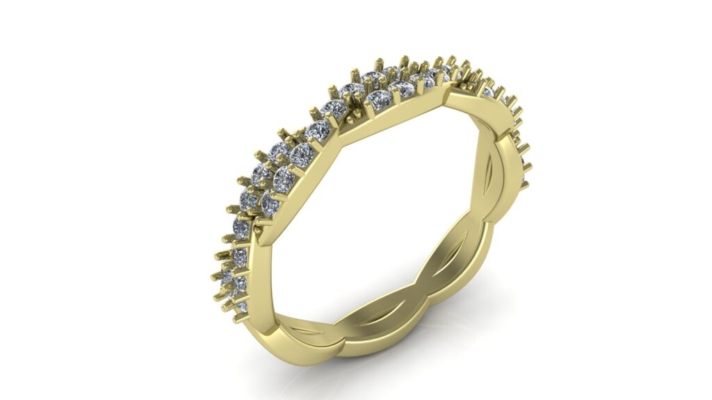 Scalloped Crossover Ring