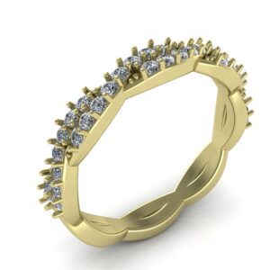 Scalloped Crossover Ring