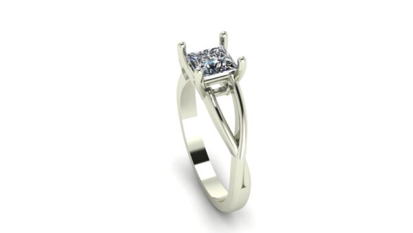 Split Shank Princess Cut Ring