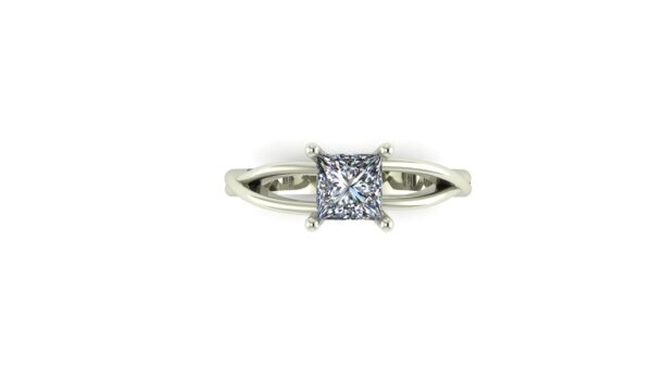Split Shank Princess Cut Ring