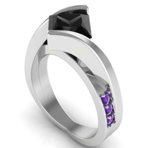 Tension Set Princess Engagement Ring