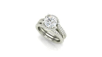 Moissanite Engagement Ring Sets