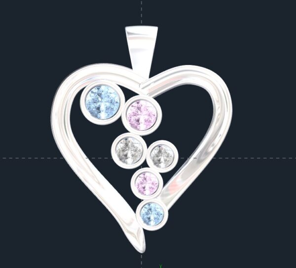 Gemstone Heart Pendant