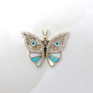 Evil Eye Butterfly Pendant