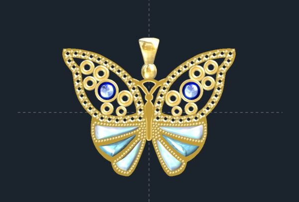 Evil Eye Butterfly Pendant