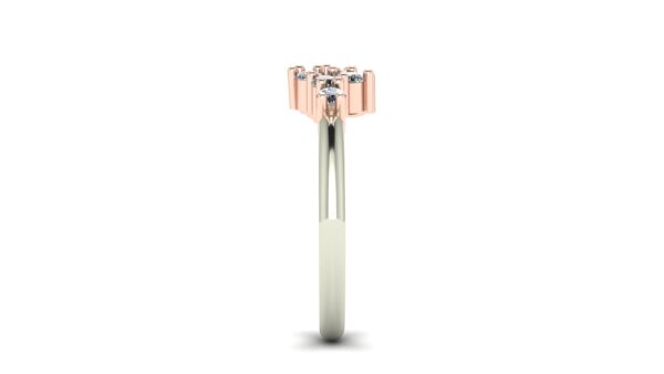 2 Tone Cluster Wedding Band