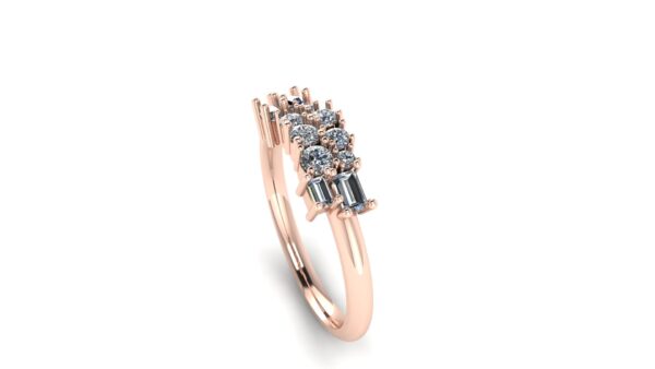 Mixed Cut Wedding Ring