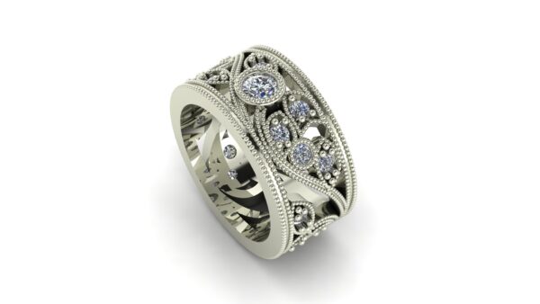 Floral Diamond Band