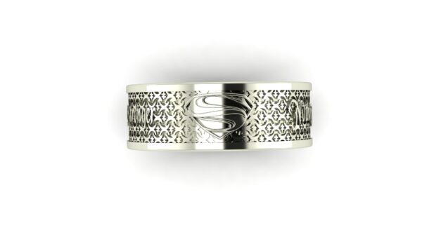 Stylized Superman Wedding Band