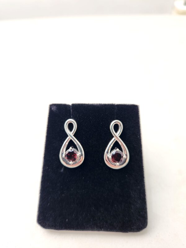 Ruby Infinity Earrings