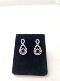 Ruby Infinity Earrings