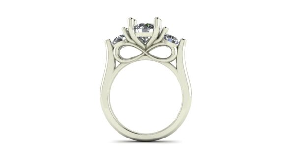 Infinity 3 Stone Engagement Ring