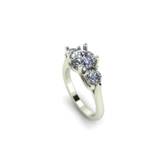 Infinity 3 Stone Engagement Ring
