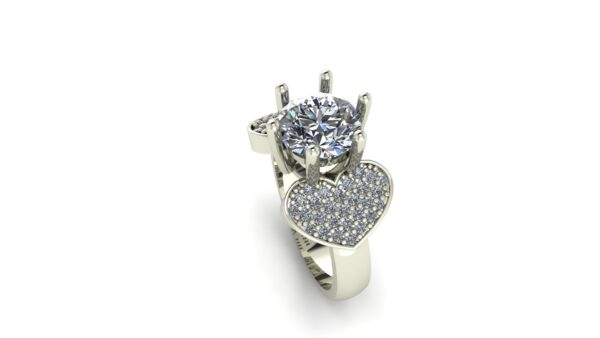 Diamond Heart Engagement Ring