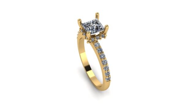 Peek-A-Boo Halo Engagement Ring
