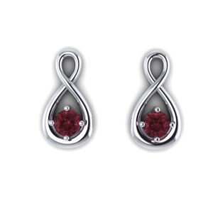 Ruby Infinity Earrings