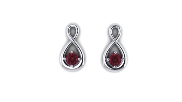 Ruby Infinity Earrings