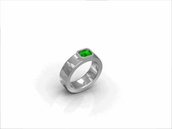 Bezel Set Wedding Ring