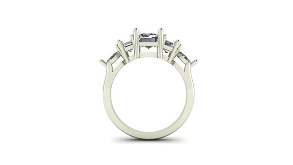 Accented 3 Stone Engagement Ring