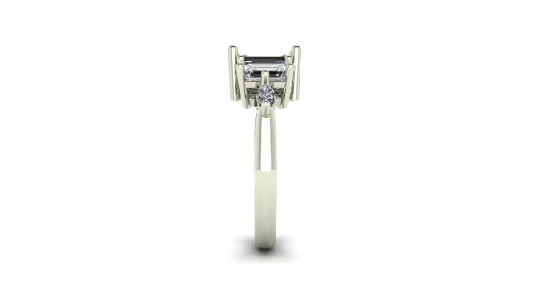 Accented 3 Stone Engagement Ring