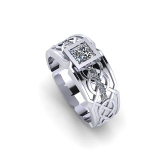 Notched Celtic Wedding Ring