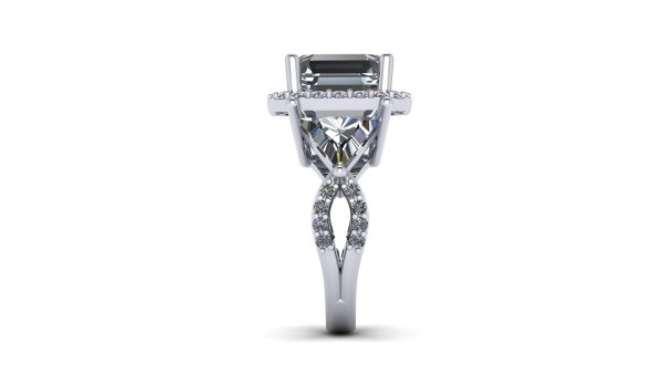 Halo 3 Stone Engagement Ring