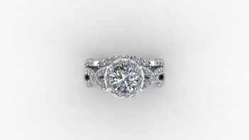 infinity halo engagement ring