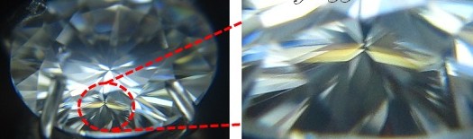 moissanite double refraction