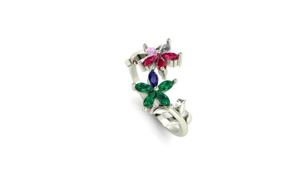 Floral Birthstone Ring