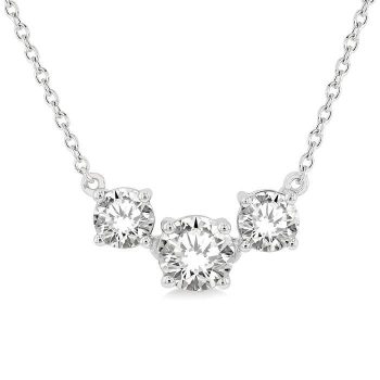 3 stone diamond pendant