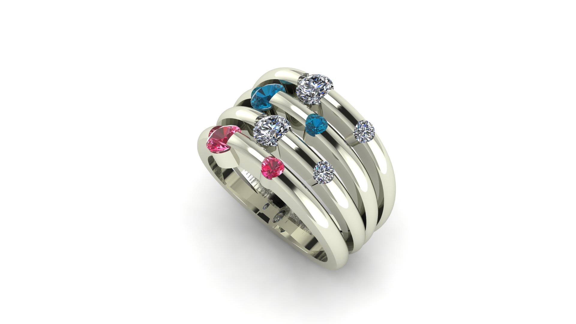 Born in Love Birthstone Name Ring Stack